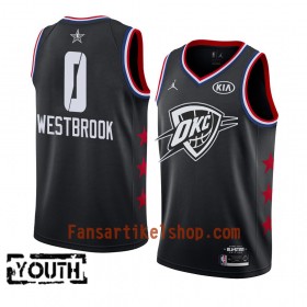 Oklahoma City Thunder Trikot Russell Westbrook 0 2019 All-Star Jordan Brand Schwarz Swingman - Kinder